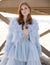 Featherly - Feather Jacket in Baby Blue