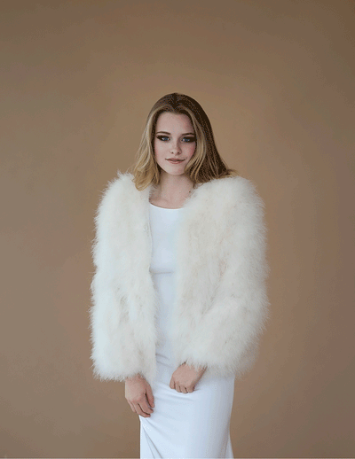Lourdes - Jacket in Ivory - Le NUAGE Luxe