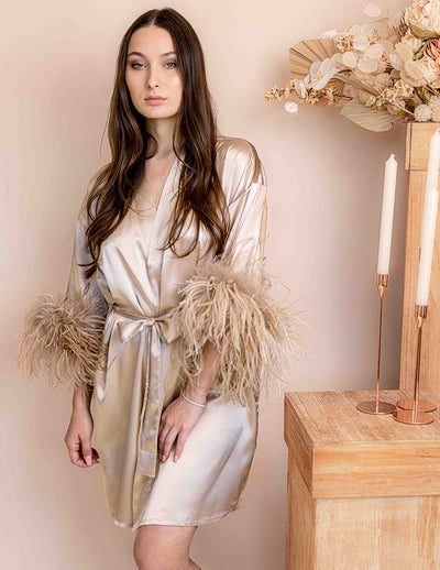 That's Vogue Silk Robe - Toffee - Le NUAGE Luxe