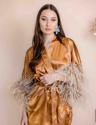 That's Vogue Silk Robe - Bronze - Le NUAGE Luxe