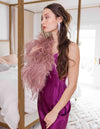 Daphne - Feather Cape in Dusty Rose - Le NUAGE Luxe