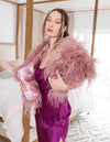 Daphne - Feather Cape in Dusty Rose - Le NUAGE Luxe