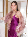 Daphne - Feather Cape in Dusty Rose - Le NUAGE Luxe