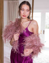 Daphne - Feather Cape in Dusty Rose - Le NUAGE Luxe