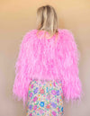 Barbie - Feather Jacket in Pink - Le NUAGE Luxe