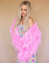 Barbie - Feather Jacket in Pink - Le NUAGE Luxe