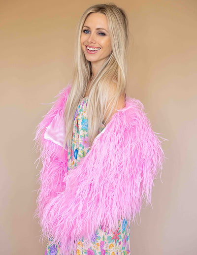 Barbie - Feather Jacket in Pink - Le NUAGE Luxe