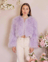Lola - Crop Jacket in Lavender Fog - Le NUAGE Luxe