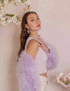 Lola - Crop Jacket in Lavender Fog - Le NUAGE Luxe