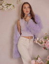 Lola - Crop Jacket in Lavender Fog - Le NUAGE Luxe