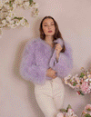 Lola - Crop Jacket in Lavender Fog - Le NUAGE Luxe