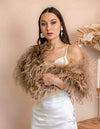 Daphne - Feather Cape in Toffee - Le NUAGE Luxe