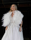 Daphne - Feather Cape in Ivory/Off White - Le NUAGE Luxe