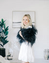 Daphne - Feather Cape in Black - Le NUAGE Luxe