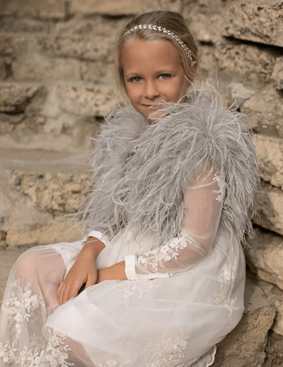 Baby Blaire - Kids Feather Bolero - Le NUAGE Luxe