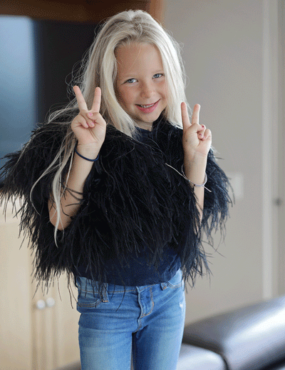 Baby Blaire - Kids Feather Bolero - Le NUAGE Luxe