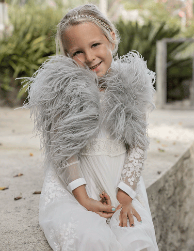 Baby Blaire - Kids Feather Bolero - Le NUAGE Luxe