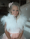 Baby Blaire - Kids Feather Bolero - Limited Edition in Snow - Le NUAGE Luxe