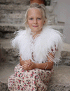 Baby Blaire - Kids Feather Bolero in Snow - Le NUAGE Luxe