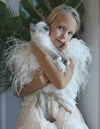 Baby Blaire - Kids Feather Bolero in Cream - Le NUAGE Luxe