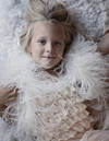 Baby Blaire - Kids Feather Bolero in Cream - Le NUAGE Luxe