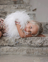 Baby Blaire - Kids Feather Bolero in Snow - Le NUAGE Luxe