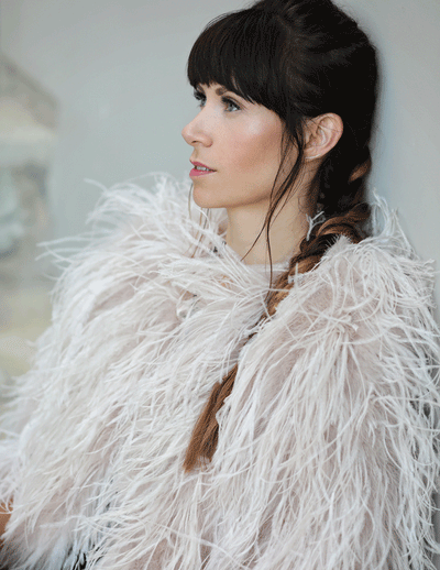 Featherly - Feather Jacket in Blush - Le NUAGE Luxe