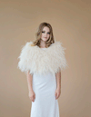 Daphne - Feather Cape in Champagne - Le NUAGE Luxe