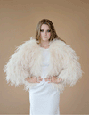 Taytay - Feather Jacket in Cream - Le NUAGE Luxe