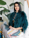 Emerald Forest - Feather Jacket in Green - Le NUAGE Luxe