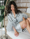 That's Vogue Silk Robe - Ash Gray - Le NUAGE Luxe