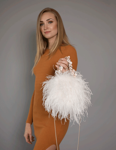 Nuage Sea - Limited Edition Feather Tote in Ivory - Le NUAGE Luxe