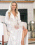 Princess Bride - Floor Length Silk Satin Robe in White