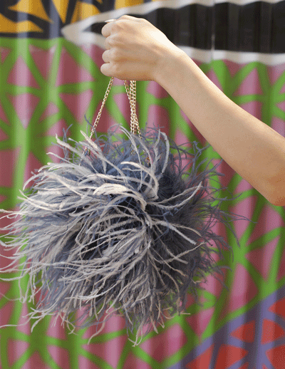 Nuage Swirl - Feather Tote in Charcoal & Ivory - Le NUAGE Luxe