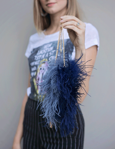 Nuage Night & Day- Feather Tote in Navy and Blue - Le NUAGE Luxe