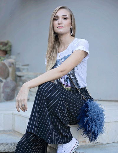 Nuage Night & Day- Feather Tote in Navy and Blue - Le NUAGE Luxe