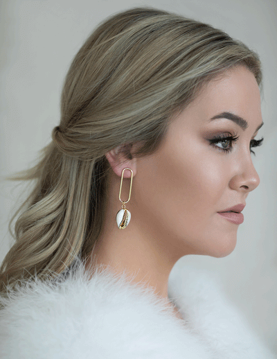 Nuage Ocean - Leilani Cowrie Loop Earring - Le NUAGE Luxe