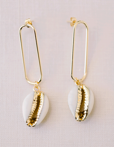 Nuage Ocean - Leilani Cowrie Loop Earring - Le NUAGE Luxe