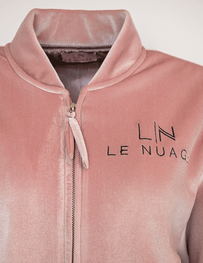 Wifey - Velvet Jacket in Blush - Le NUAGE Luxe