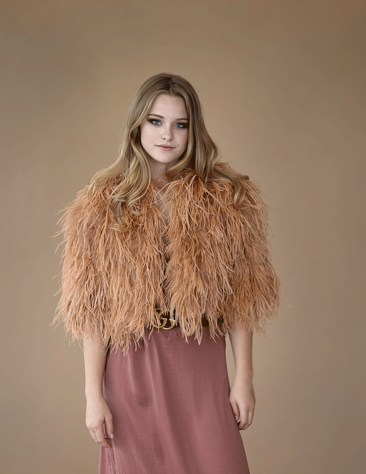 Jourdan feather-trimmed jacket