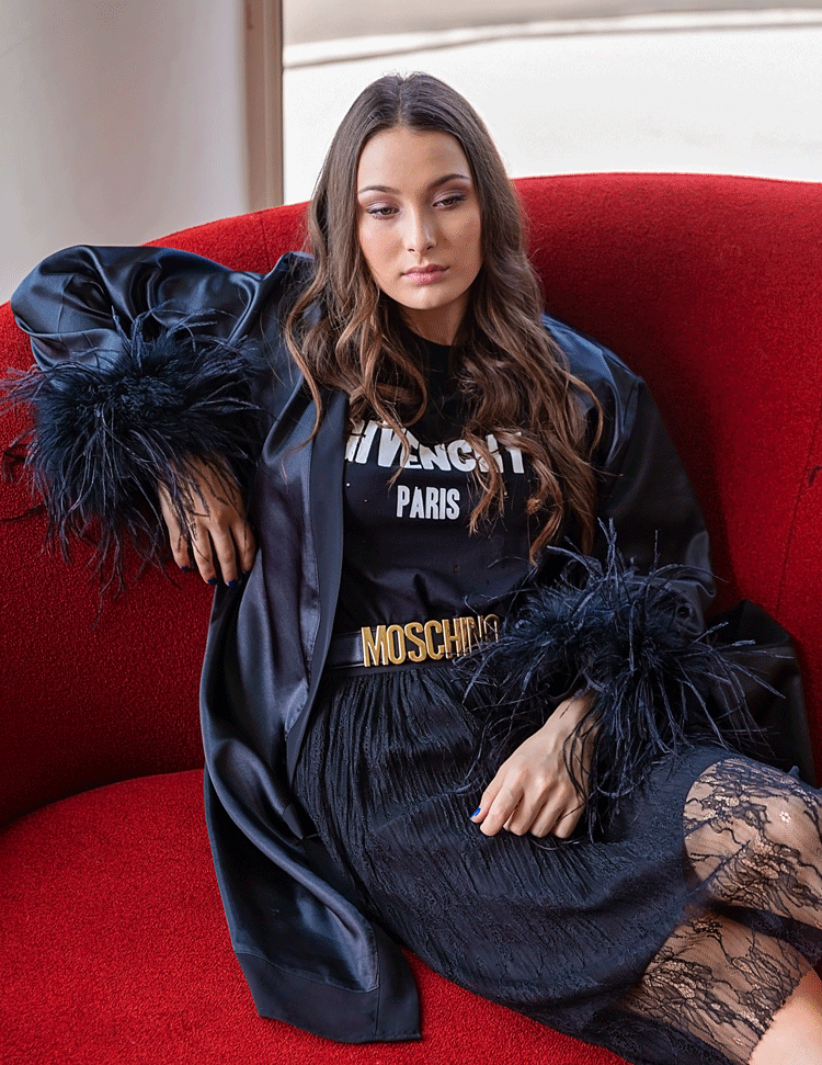 That's Vogue Silk Robe - Jet - Le NUAGE Luxe