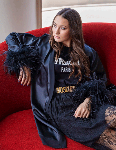 That's Vogue Silk Robe - Jet - Le NUAGE Luxe